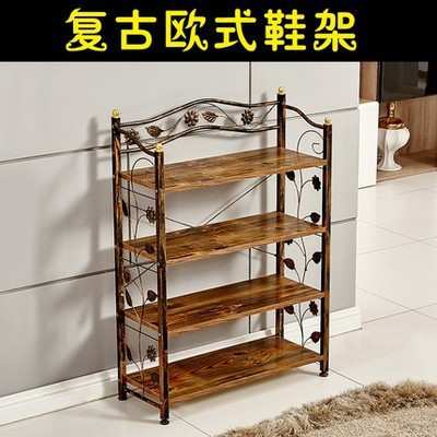 欧式鞋架门口一件起批宿舍置物架轻奢高级感家用门口多层铁艺鞋架