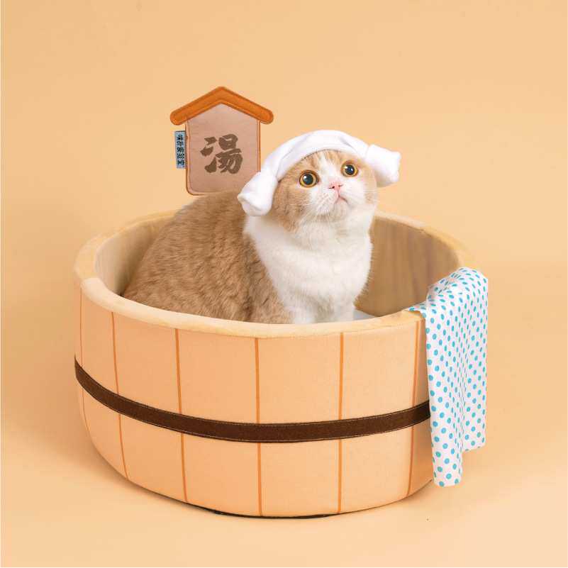 PurLab噗扑实验室温泉窝泡汤冬季加厚毛绒保暖宠物猫窝狗窝可拆洗