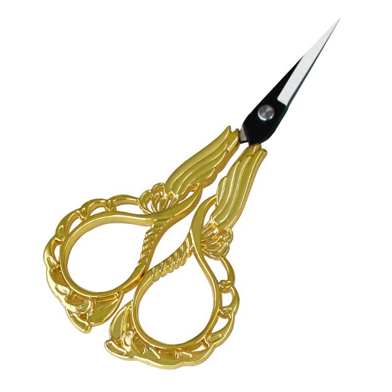 佛手莲花剪刀十字绣专用工具家用绣花裁缝尖头剪不锈钢复古小剪刀