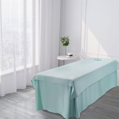 自在之橙美容床单灯芯棉加厚纯色开洞 趴洞巾床单防尘罩