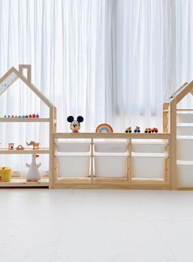 原组木色玩具置物HMZ架收纳架儿童房改读区简易造落地合分类收阅