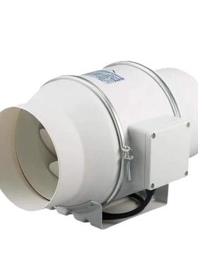 D888100E斜流管增压风机风8寸换气扇抽道机TD1T50大功率80W管道风