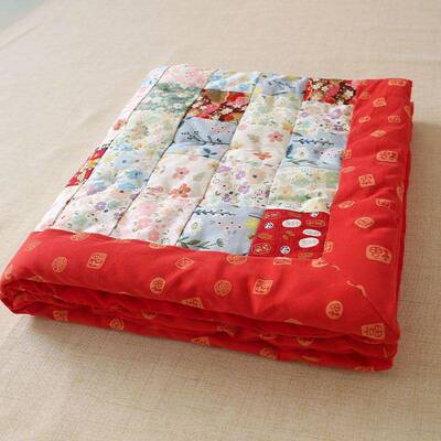 棉花成福品百手家被工拼布幼园褥婴AOD儿宝宝儿儿童四季百被子