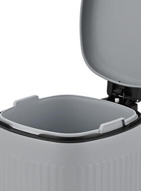 家用卧室10圆垃圾收纳桶L客厅FX-110S1厕所纸巾垃圾桶磨砂灰形桶