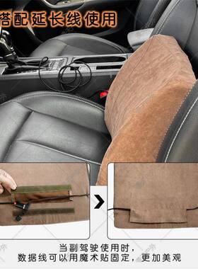 跨境新品人体学工VCV车载加热靠垫垫记忆棉汽护车腰靠办公室加热