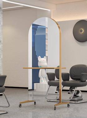 XVI发新用款高档美发店镜台烫染双面镜子理发店剪发镜子廊专区可