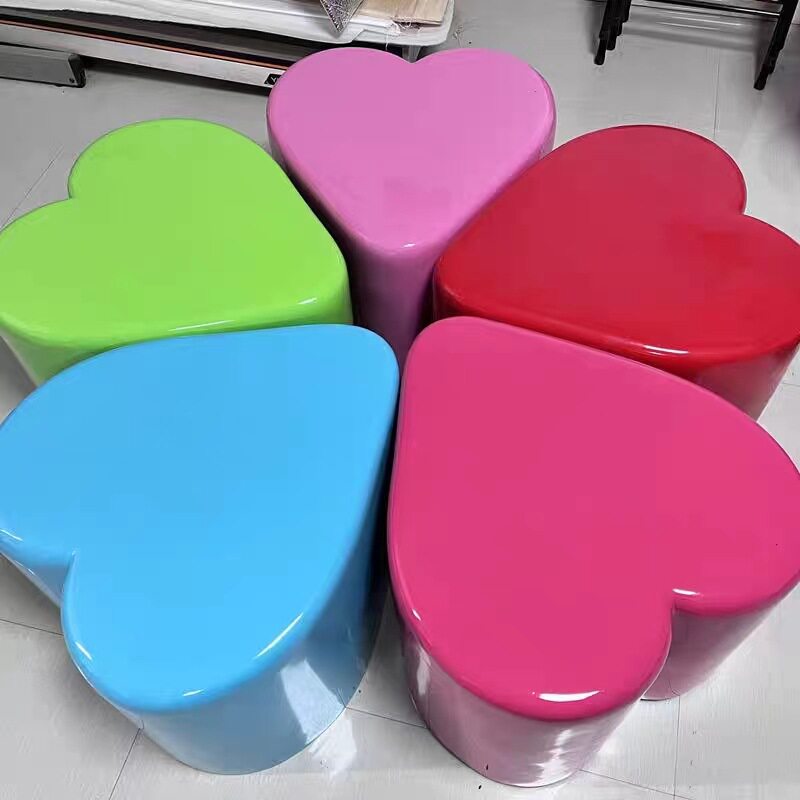 玻璃钢爱心坐凳户外美陈拼接