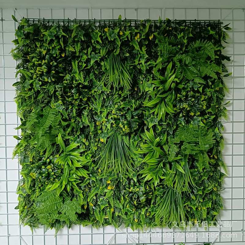 室内背景仿真花墙面植物墙装饰草坪仿真绿植墙绿色塑料假草皮现货