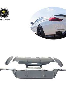 适用于宝马BMW F06 F12 F13 M6 PSM款碳纤维后唇后扰流板改装件