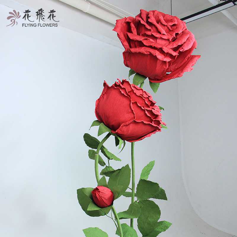 花飞花纸艺源头工厂大型玫瑰花装饰七夕情人节仿真花婚礼装饰摆件