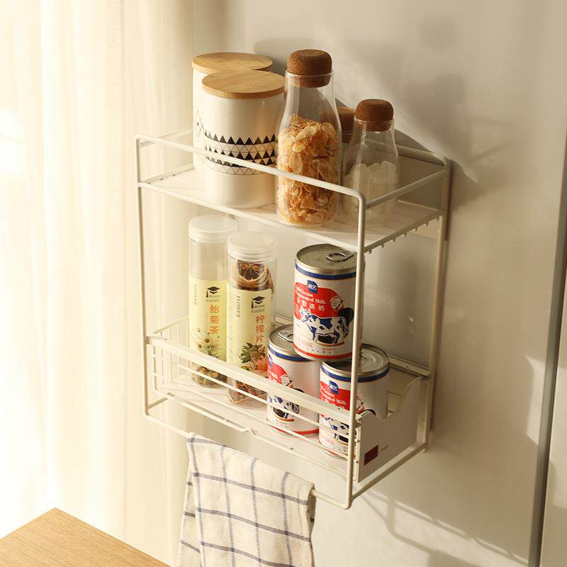 磁吸冰箱置物架侧收纳壁挂式夹缝侧边架子多层厨房用品调料收纳架