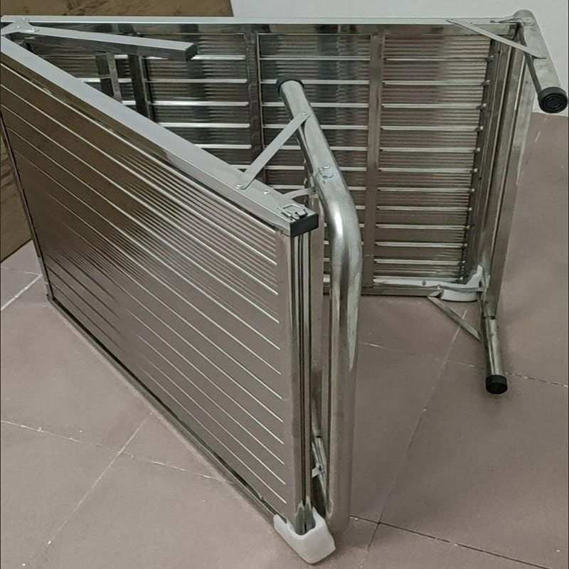 不锈钢折叠床办公室加厚加固午休午睡收纳轻便简易单人床拼接床板