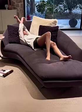 晚民宿轻奢酒店贵妃椅安家居阳台躺椅卧室懒人沙发小户型美式弧形