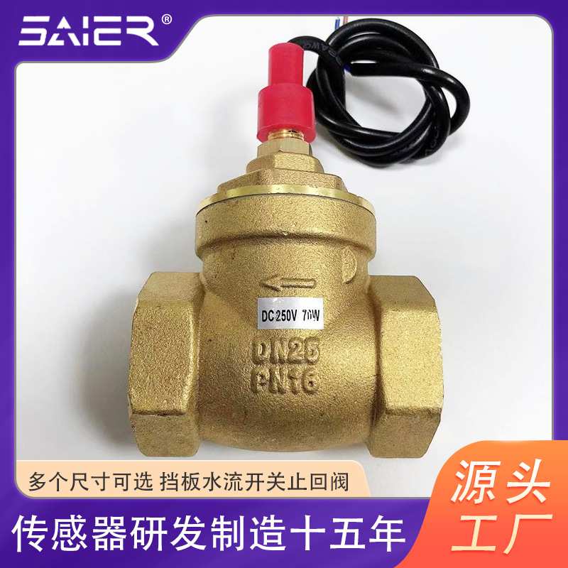 挡板式铸铜水流开关大流量感应灭火用自动洒水装置水流量控制开关