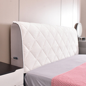 通用加厚2022新款 万能床头套盖布欧式 全包弧形靠背罩软包木床头罩