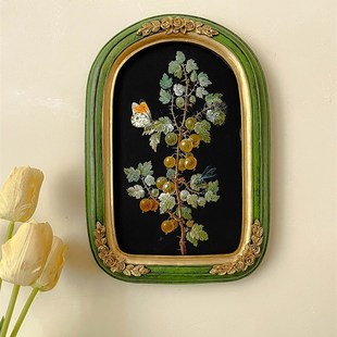 春暖花开法式中国风小众艺术装饰画复古卧室床头柜摆台奶油风壁画