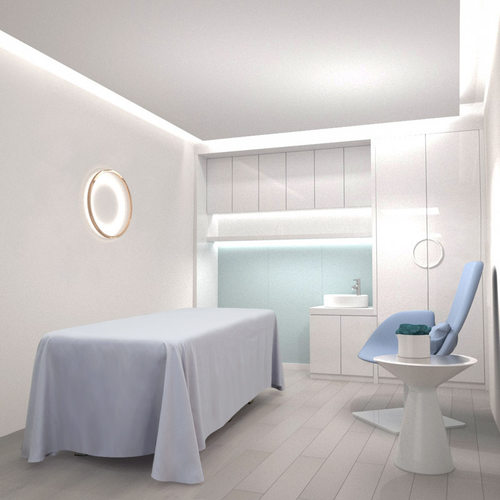 自在之橙美容院床罩网红极简风格一片式弧形底边床罩白色床单纯色