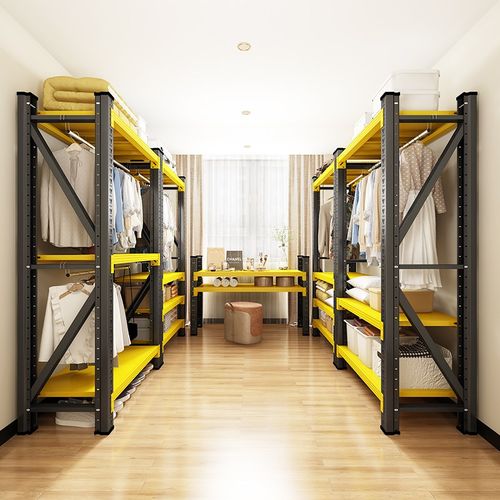 家用简易挂衣架货架衣柜卧室开放式落地铁艺衣橱衣帽架收纳置物架