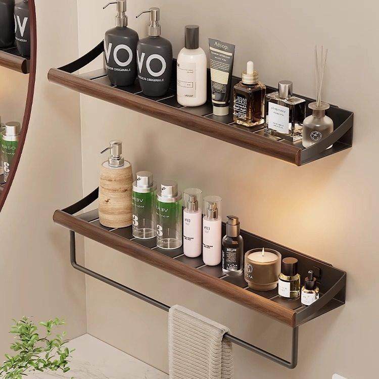 德国轻奢浴室置物架壁挂化妆室实木收纳层架洗漱台墙上置物架免打,家庭/个人清洁工具,浴室角架/置物架,淘宝优惠券,粉丝福利购,淘宝优惠卷