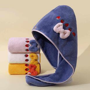 高颜值网红女士加厚珊瑚绒干发帽成人柔软吸水速干家用可爱干发帽