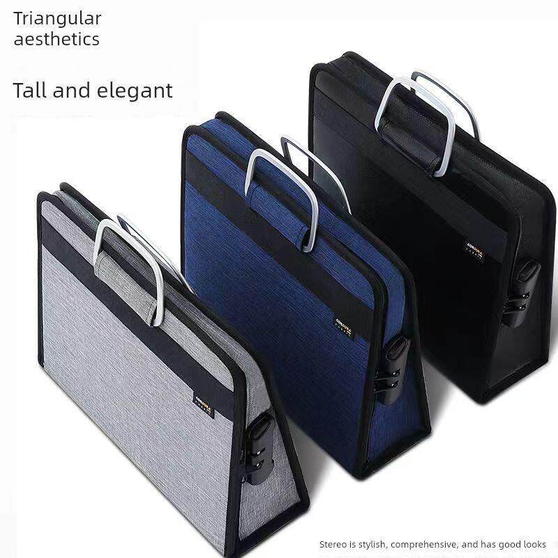 公文包封条袋营业执照文件密码锁收纳袋防火防水挎包手提袋