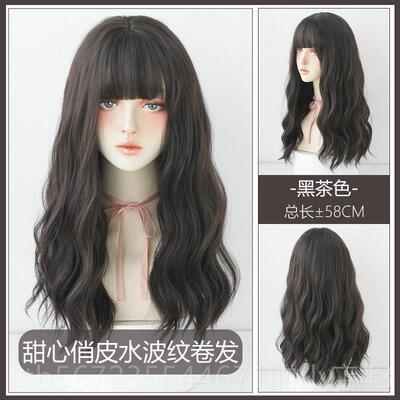 高档皇七街后假浏发女长发自然风金色长卷发欧美大波浪空气海全头