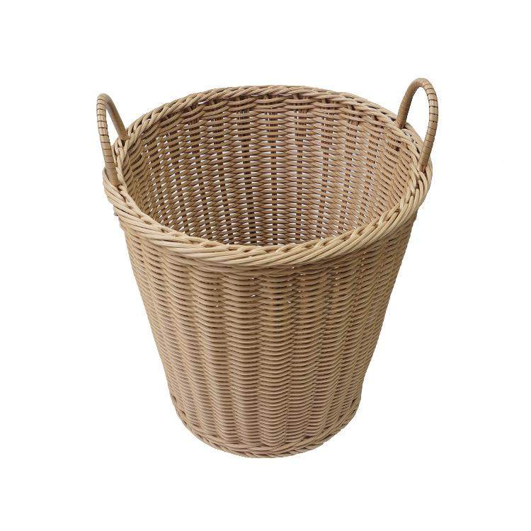 出口洲超市水筐果5.0粗藤欧仿CY-043藤圆形水果篮带提手工厂,收纳整理,脏衣篮,淘宝优惠券,粉丝福利购,淘宝优惠卷
