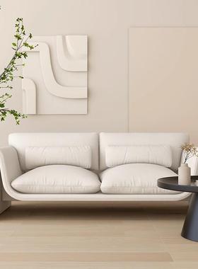 小户型家080901用沙服发蟹椅螃奶油室风办公双人沙发装店休息区网