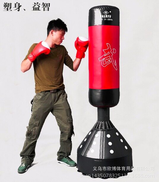 吸盘不倒翁实心立式拳击沙袋