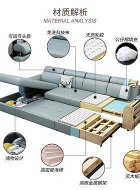 A10L布沙艺发床可折叠多功能贵两用大小户型客F76SH968厅妃转角物