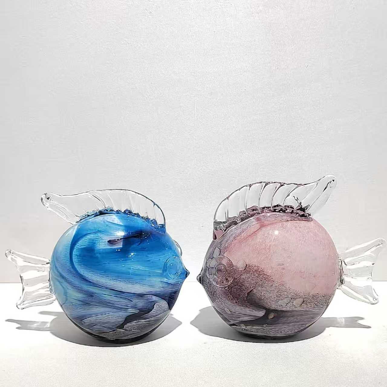 现代家居餐厅年年有鱼鱼缸摆件