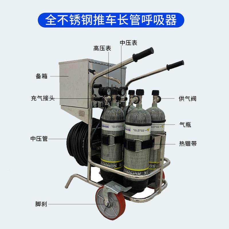 4瓶68.L推车式移供气源车式高015载压长动管呼吸器空气呼吸器,户外/登山/野营/旅行用品,其他防护救生装备,淘宝优惠券,粉丝福利购,淘宝优惠卷