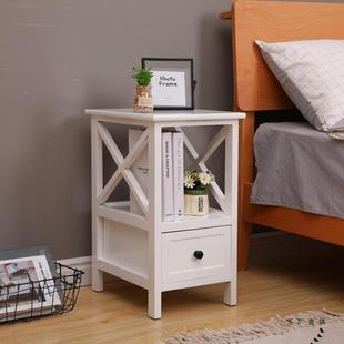 简约现代小型迷你床柜子韩式 30宽厘 头边角置物985柜超窄卧室40柜