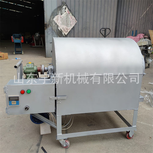 不锈钢滚筒炒货机油坊榨油用电炒锅 菜籽芝麻电加热炒料机
