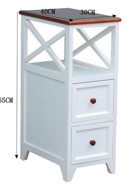 20/25/30cm夹缝收纳柜子抽屉式卧室床头置物窄沙发缝隙储物边角柜