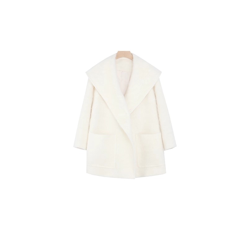 【紫藤大衣】王福贵定制～翻领无扣一手长拉毛腰带大衣12.2