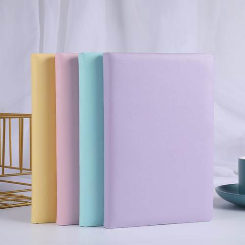 笔记本彩色pu手账本日记本办公便携记事本大本子文具本子