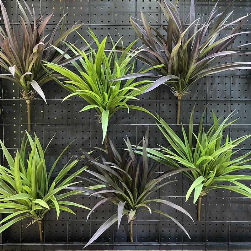 新款仿真吊兰大把束加密塑胶草 墙面装饰造景植物室内外假绿植