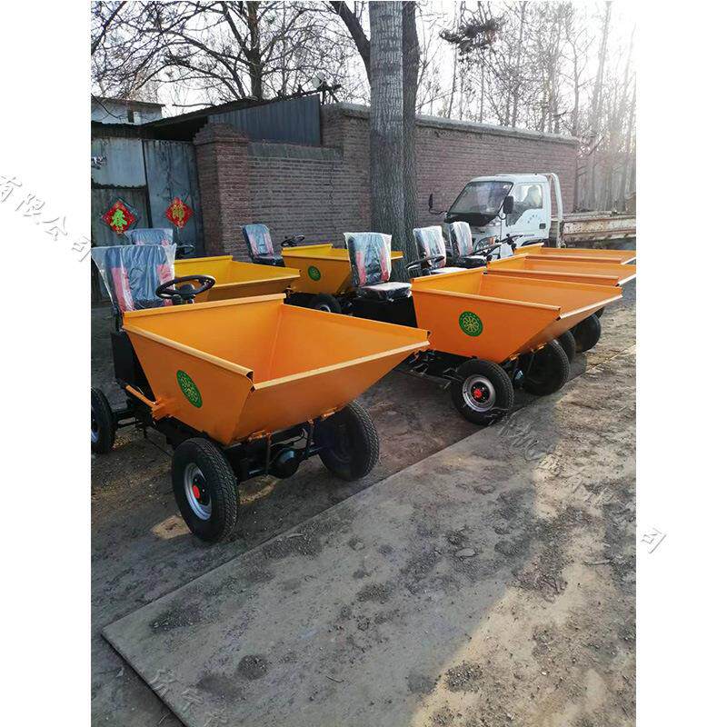 养殖场动物粪便运输小推车 建筑工程电动装卸车 座驾式四轮拉灰车