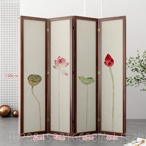 高档屏隔断客厅折新叠移动办公室直播背墙进门风遮景挡中式酒店出