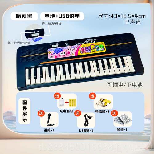 高档韵乐响充电61键多功能专业电子初学者童成8年人儿入门幼师电