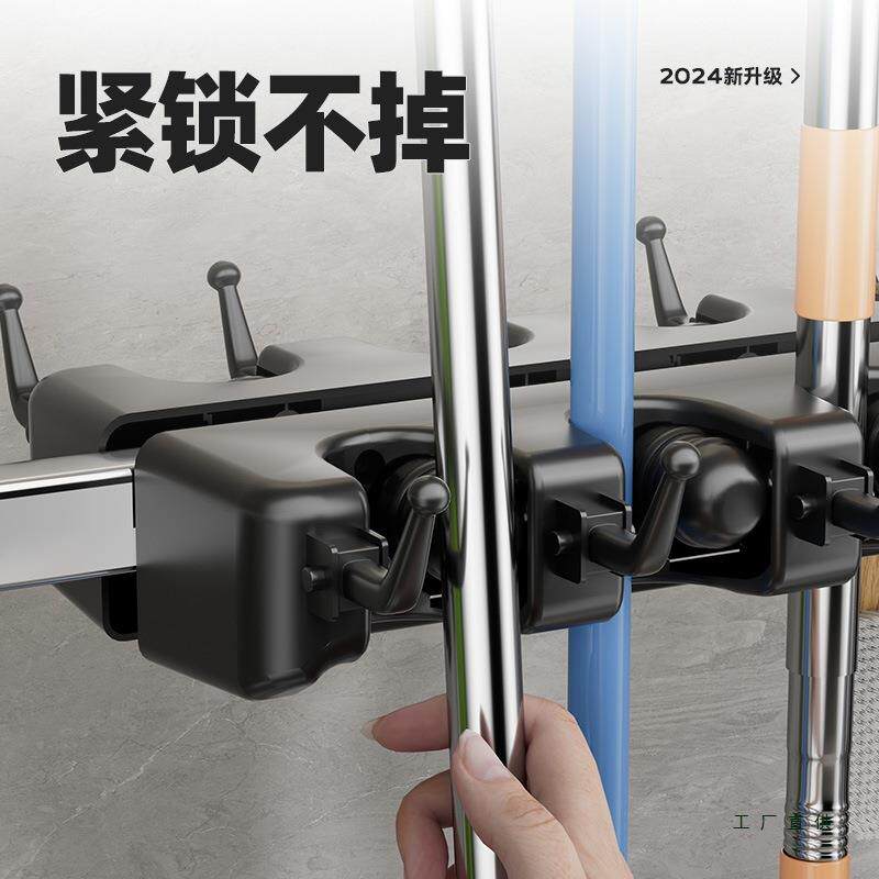 移动拖架清洁HIB生工具拖把卫挂钩收纳架不锈钢置物把架子落地式