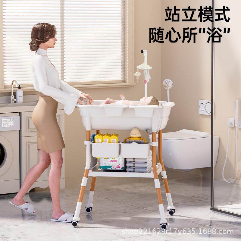 尿布台洗澡体台触婴儿护一理宝宝换尿布台新生儿可OVP浴盆台按摩