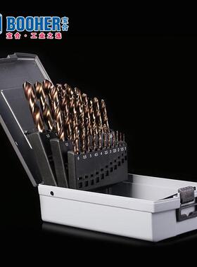 Booher宝工具32ONL5件套高速钢合含钴直柄麻花钻BH140003