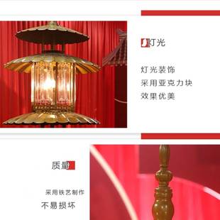 2024新款庆道具MPQ中宫婚灯路引婚礼现场布置发式灯光水晶笼吊灯