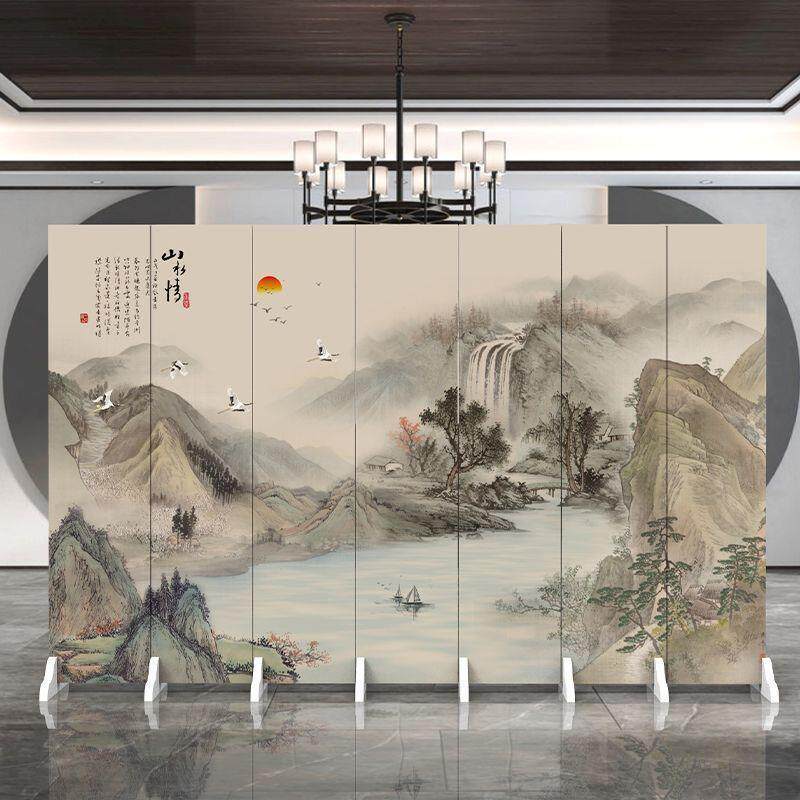 屏风隔断客厅简防约现代办公室厕所水遮挡墙玄折叠KXT移动艺关布