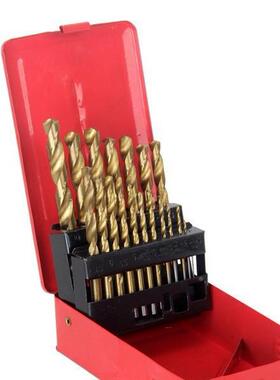 镀钛组套钻头1镀-10ZEW直柄麻钻麻全磨制钛花花钻