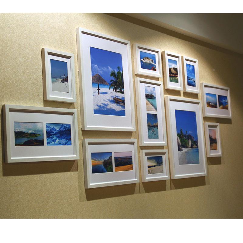 实木2框现组合框简约0831创意组合1相片墙相代情侣照片实木画