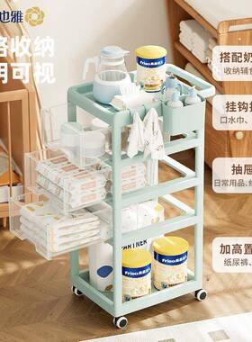 eya推推车置物架宝婴XYU儿用品多层抽屉移Y动收纳架日式透明手车