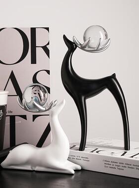 摆件小鹿客230729水术厅感品酒柜电视柜家居装饰现代艺工艺品垟优